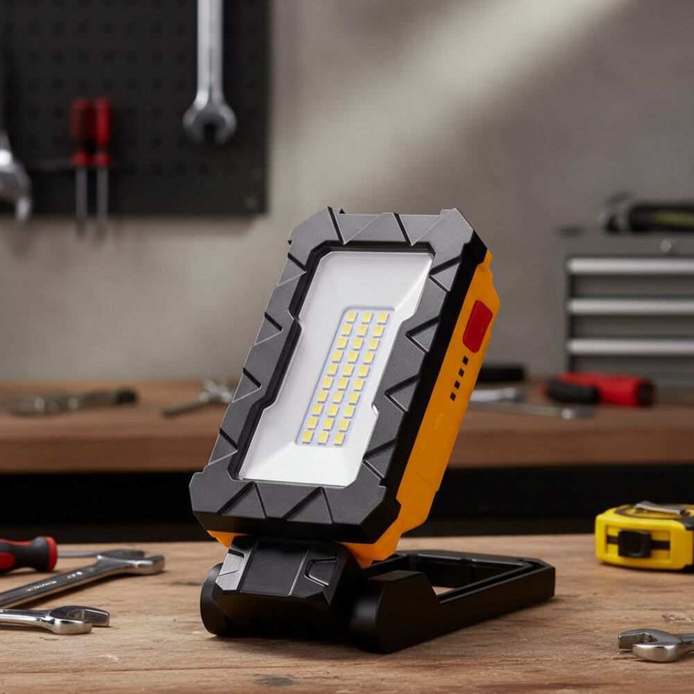 Rechargeable Work Light, 1000 Lumens LED Magnetic Light with Magnetic